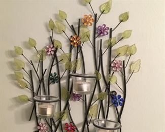 . . . love this wall hanging with candles.