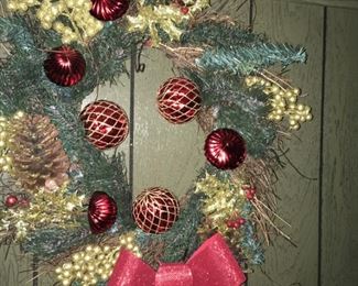 . . . one of two beautiful Christmas wreaths.