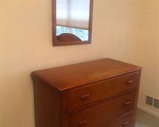 Maple Dresser and Mirror $50 PRICE REDUCED