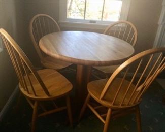 Butcher Block Table and 4 Chairs $50 PRICE REDUCED