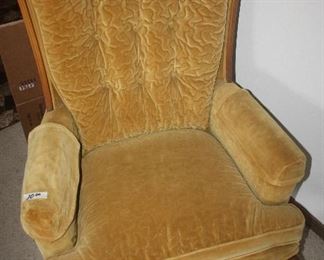 GOLD VELOUR SIDE CHAIR $10