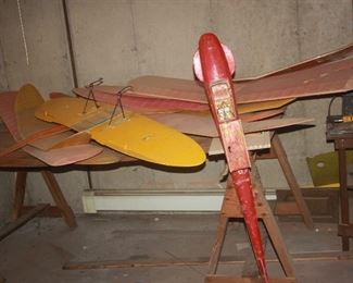 MANY RADIO CONTROLLED PLANE PARTS COME AND TAKE A LOOK  ~ BASEMENT AND RAFTERS ARE FULL!