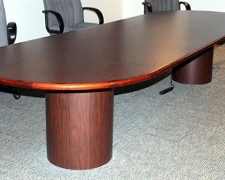Large Executive Conference Table With Pedestal Bases - 29" x 144" x 48"