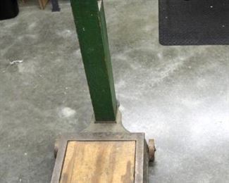 Antique Acme Scale-Service Co. Rolling Floor Scale With Complete Weight Set - 43" High x 22" Wide x 32" Deep