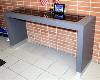 Glass Inlay Top Reception Table - 33" x 65" x 18"