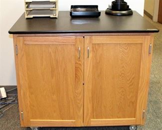 Pepco 2 Door Rolling Printer Cabinet - 36.5" x 42" x 30"