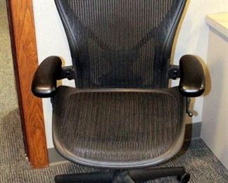 Herman Miller Fully Adjustable Rolling Desk Chair With Mesh Seat And Back, Model AE123AWC