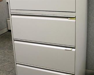 Hon Metal 4 Drawer Horizontal Filing Cabinet - 52.5" x 30" x 18"