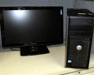 Hanns-G LCD 24" Monitor, Model HK241; And Dell Optiplex 380 PC Tower