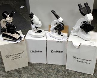 Ken-A-Vision Megapixel Digital CoreScope Model T-1754, CoreScope 2 Model TU-17031C, And The Professor Microscope Model ESH101 (Qty 2); Total Qty 5