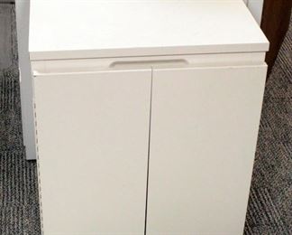Ampco Rolling Metal 2 Door Storage Cabinet - 27" x 22" x 20"
