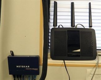 LinkSys Wireless Router Model EA7500V2 And NetPort 8GB Switch Model GS108