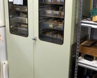 Metal 2 Door Lab Storage Cabinet With Adjustable Pull Out Drawers - 74" x 40.5" x 21"