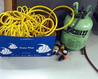 Pneumatic Coil Hoses, 200 PSI, Qty 4; Pneumatic Filter And Raycon 22 Tank