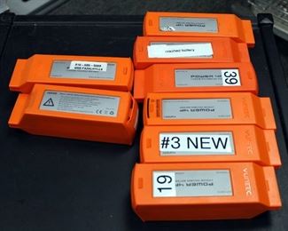 Yuneec Power 4 Lithium Polymer Batteries, Used, Approximate Qty 50, Contents Of 2 Bins, Marked "BAD"