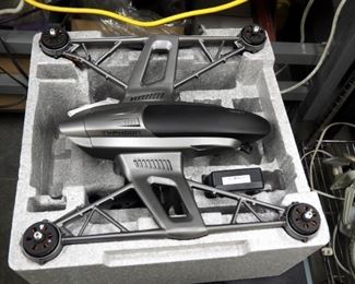 Yuneec Typhoon Q500 Drone, Drone Parts, And Hard-Sided Carrying Cases, Qty 3