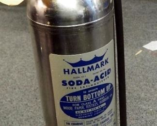 Vintage Hallmark Soda-Acid Metal Fire Extinguisher