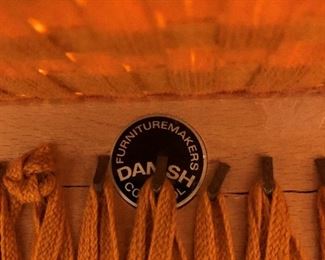 MCM Teak J.L. MOLLER Models 8 Chair Set with Original Woven Seats and MOGENS KOLD Teak Dining Room Table with Two Leaves