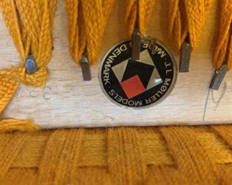 MCM Teak J.L. MOLLER Models 8 Chair Set with Original Woven Seats and MOGENS KOLD Teak Dining Room Table with Two Leaves