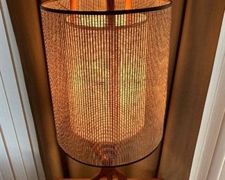 Mid Century Modern Danish Adrian Pearsall Modeline Walnut Lamp