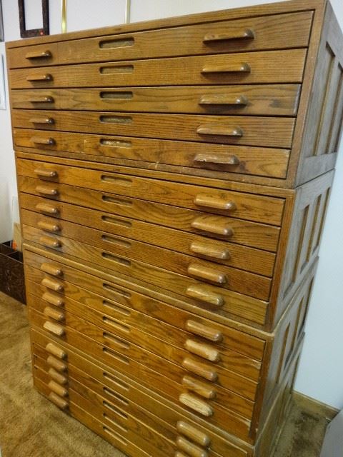 Hamilton Map/Blueprint cabinet