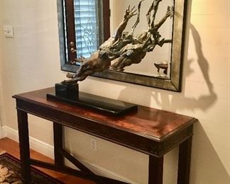 Bronze Sculpture by ML Snowden 
$15,000.00
Sofa Table By Henkel Harris - mahogany $975.00