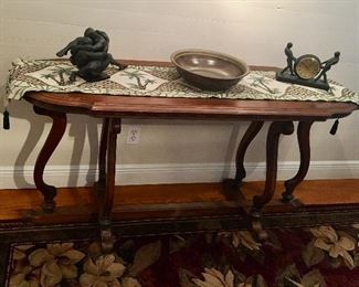Antique Sofa Table - $195.00
Cassandra Sculpture 2 Men - $95.00
Pottery Bowl - $75.00
Clock- $60.00