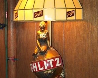 Vintage Schlitz wall lamp