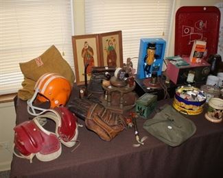 Vintage pee wee football gear