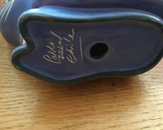 Ceramic Cat signed Pablo Zabal - Chile