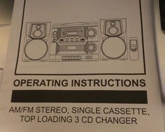 Manual for Electro Brand AM/FM/CD Stereo