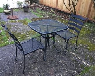 Metal Bistro Table and Chairs