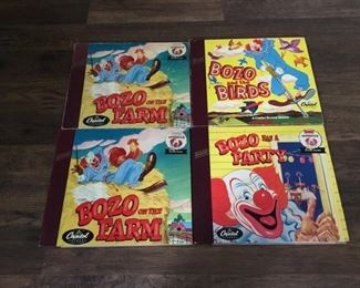 Vintage Capitol Record Readers (BOZO on the Farm, BOZO and the Birds, BOZO has a Party)