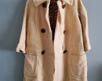 VINTAGE COAT WITH LEOPARD LINING