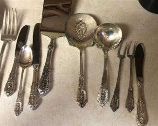 Part of the Sterling Silver Flatware set
