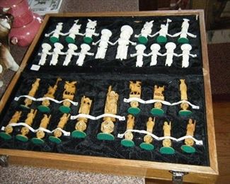 NOT IVORY wink wink CHESS SET.