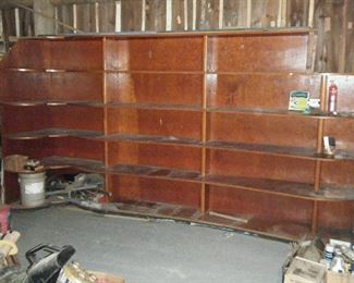 Wood One Piece Shelving Unit.Great Fior A Retail Store.