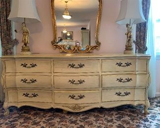 White Fine Furniture dresser in good condition.  Dimensions 80"w x 24"d x 32"h.  Price $250