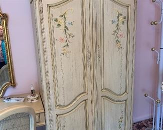 Pair of White Fine Furniture armoire in good condition.  Dimensions 39" x 18.5" x 79"h.  Price each $175