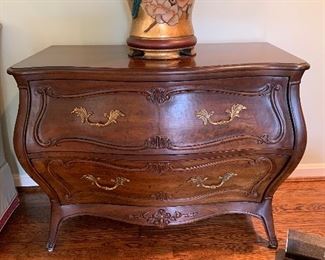 Pair of wood bombay chests in great condition.  Dimensions 3' long x 19" wide x 27" h.  Price for pair $1200