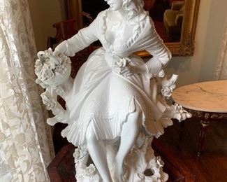 Italian porcelain sculpture in great condition. Dimension 2' tall.  Price $250