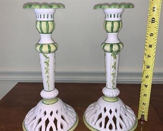 Ceramic candlesticks made in Italy - Price $30