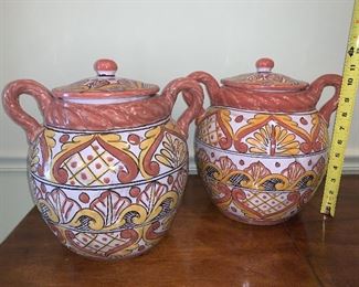 Pair of pottery urns made in Mexico - Price $50