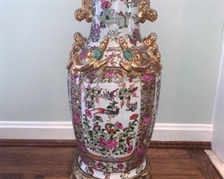 Large urn on brass stand 22" - Price $250