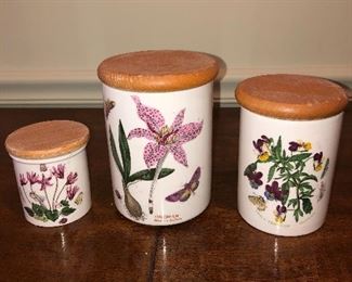 Set/3 Portmerion small canisters - $20