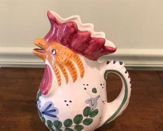 Italian rooster pitcher 6" - $20