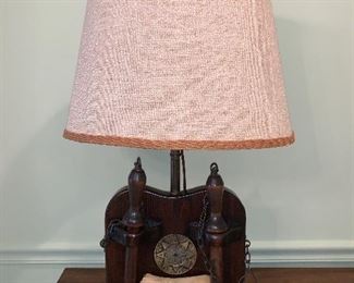 Scrimshaw lamp 27" - $95