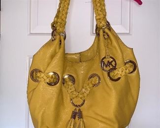 Yellow Michael Kors handbag in great condition $75