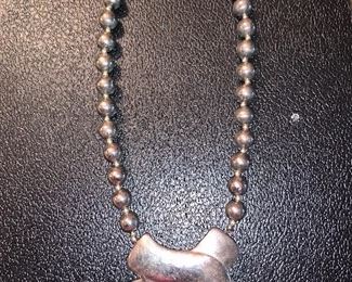 Silvertone necklace $30