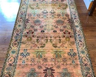 Hand made oriental wool runner in great condition. Persia.  Dimensions 4'2" wide x 9'4" long   Price $1800